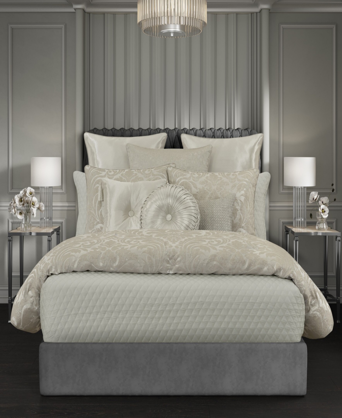 J Queen New York Starlight Textured 4-Piece Comforter Set, King