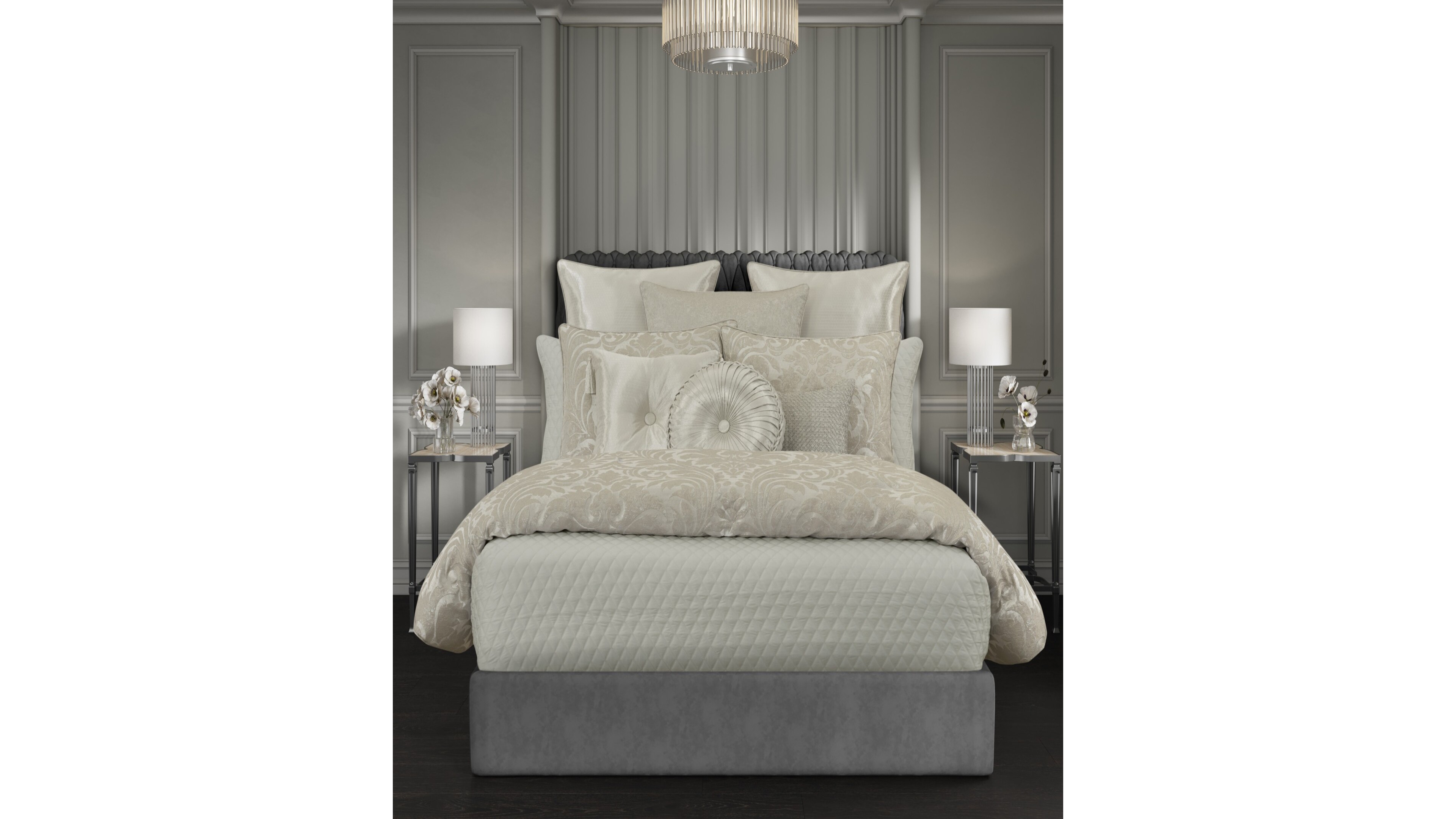 J Queen New York Starlight Textured 4-Piece Comforter Set, King