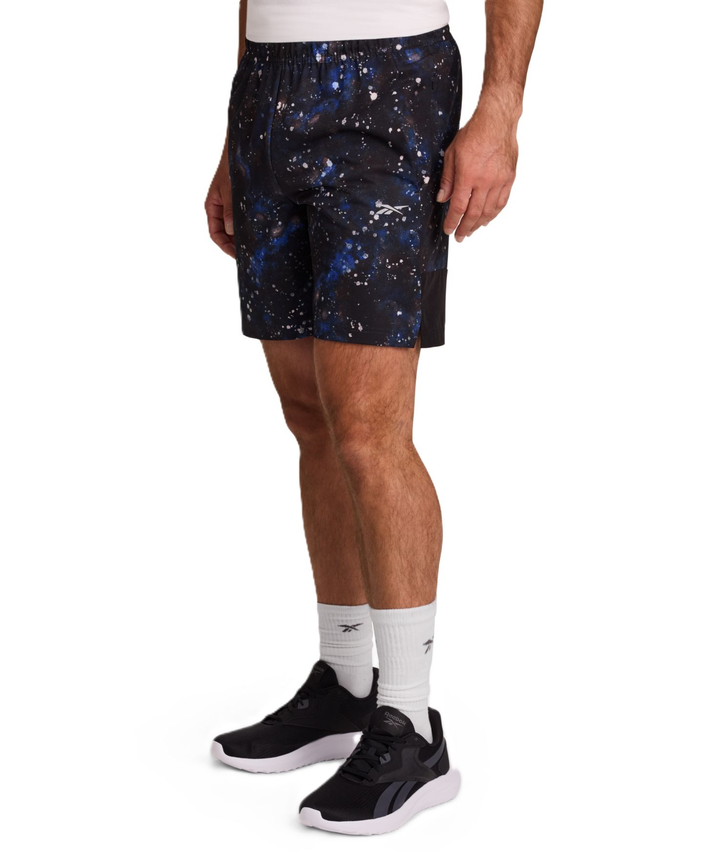 Мужские шорты Reebok Splatter Running, 7" Inseam, цвет: Синий разноцветный — фото 3