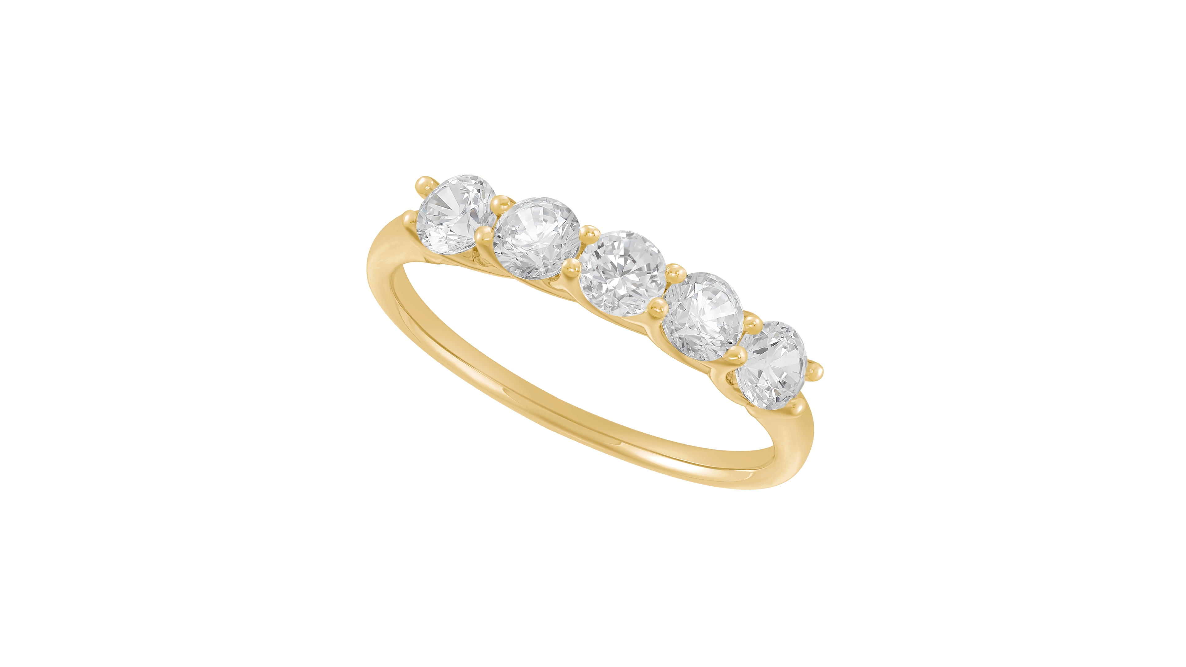 Macy's Diamond Round Band Ring (1.0 ct. t.w.) in 10k Yellow Gold