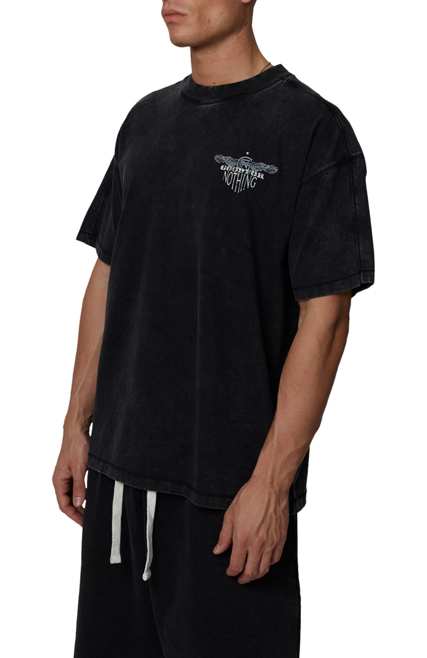Мужская футболка Good For Nothing Oversized Fit Eagle, цвет: Чёрный — фото 3