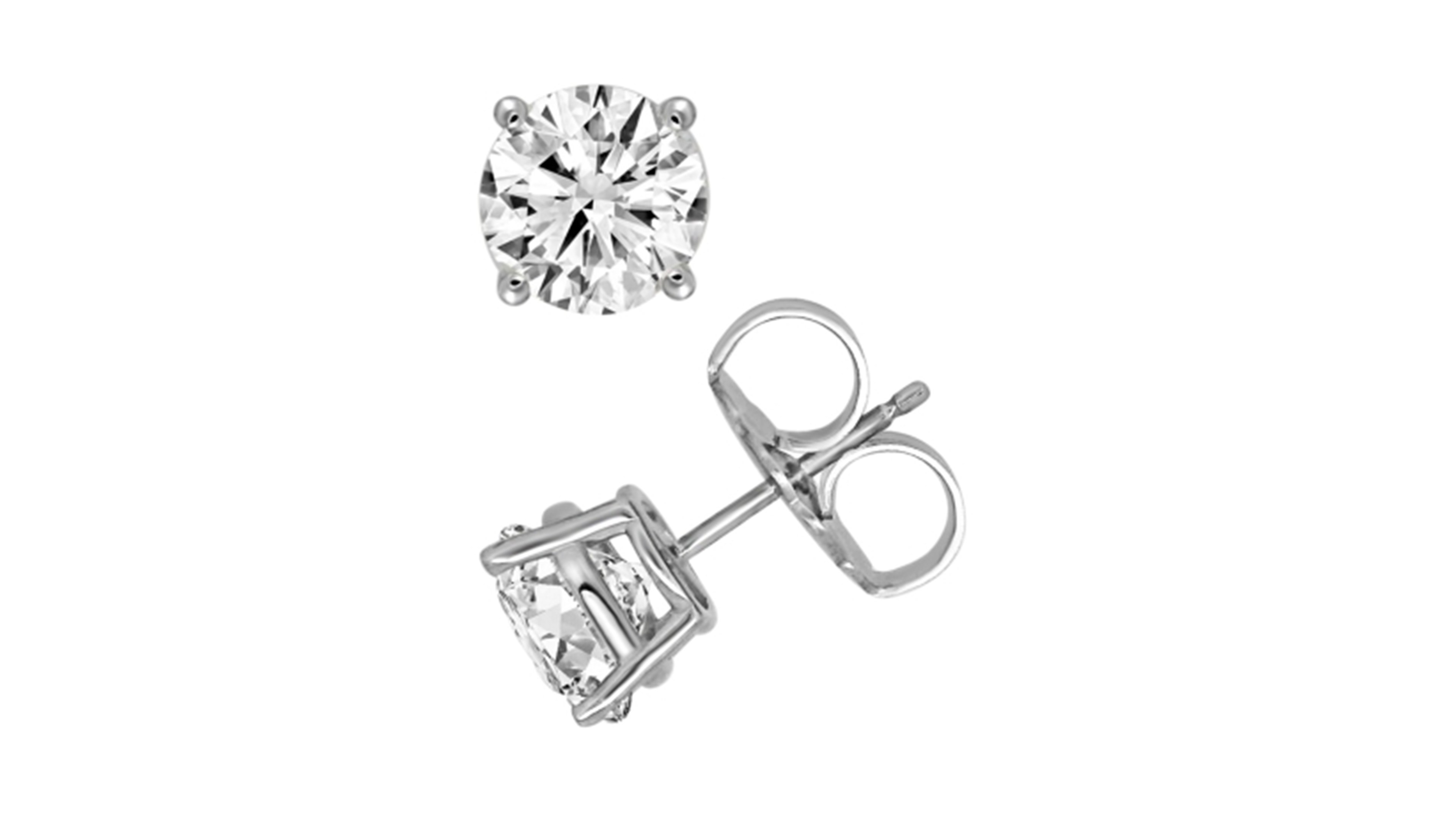 Macy's Diamond Stud Earrings (1-3/8 ct. t.w.) in 14k White Gold