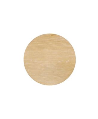 Round End Table, Light Wood Finish, Transitional Style, Single Piece