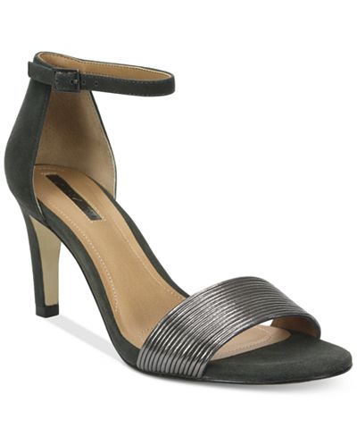 Tahari Novel Two-Piece Ankle-Strap Sandals