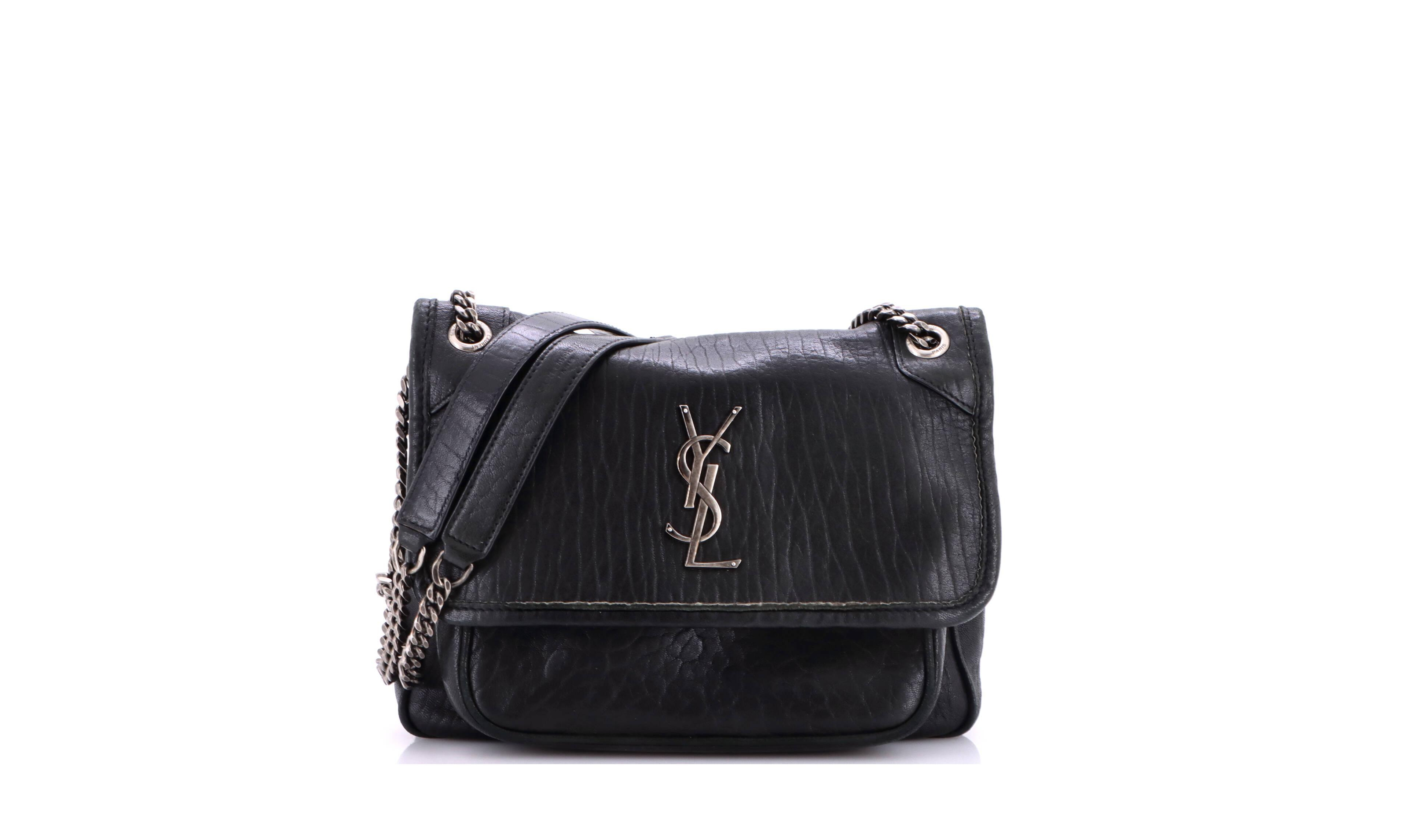 Pre-Owned Saint Laurent Baby Niki Chain Flap Bag Leather
