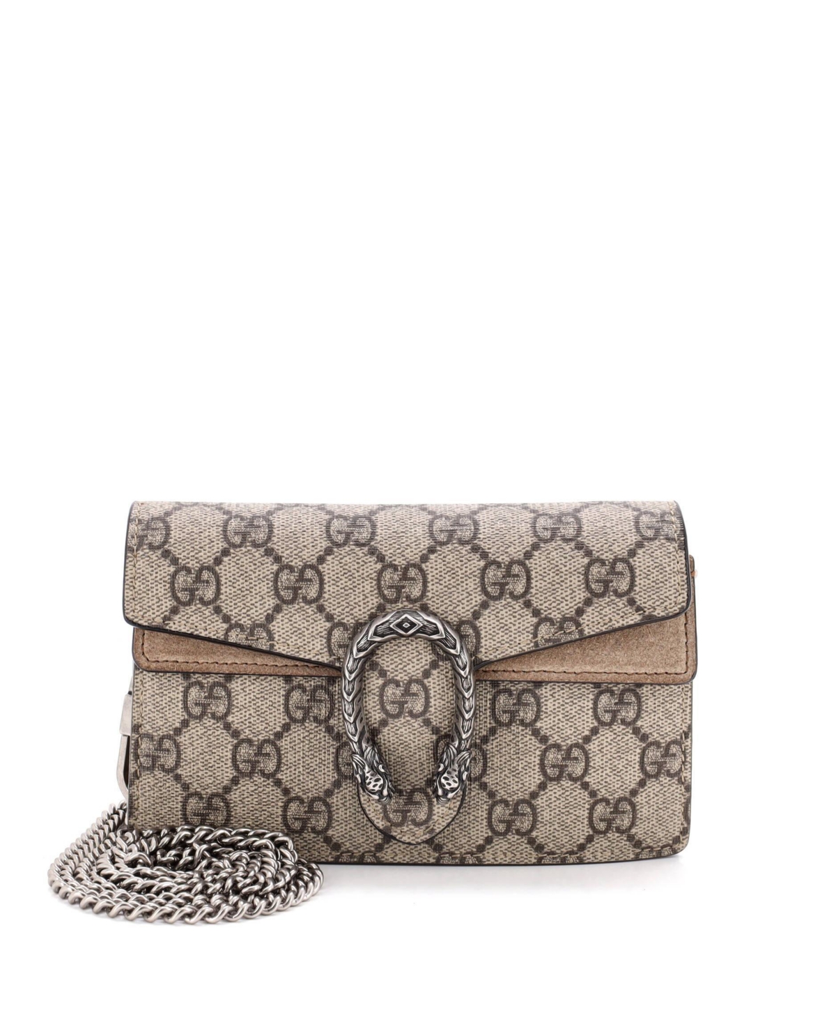 Pre-Owned Gucci Super Mini Dionysus Bag Gg Coated Canvas - Brown