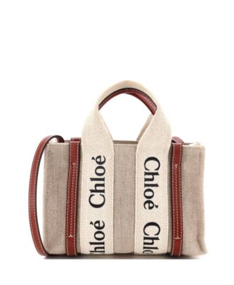 Mini Woody Convertible Tote Canvas with Leather