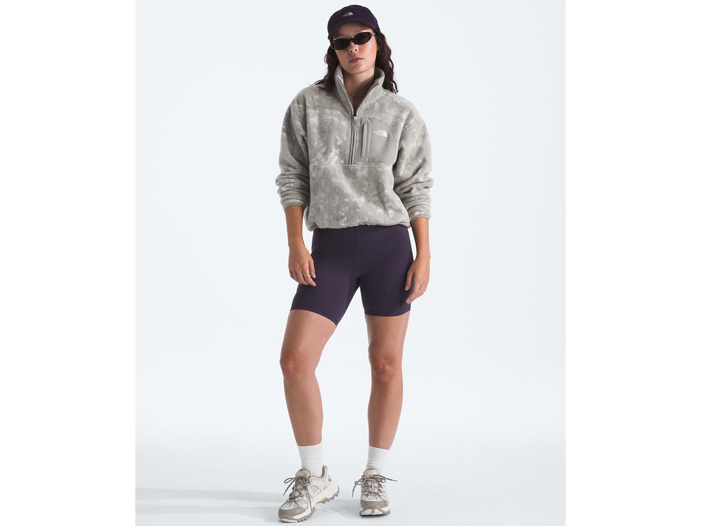 Женская куртка The North Face Yumiori Off Peak Water-Resistant Fleece Quarter-Zip, цвет: Серо-бежевый — фото 2