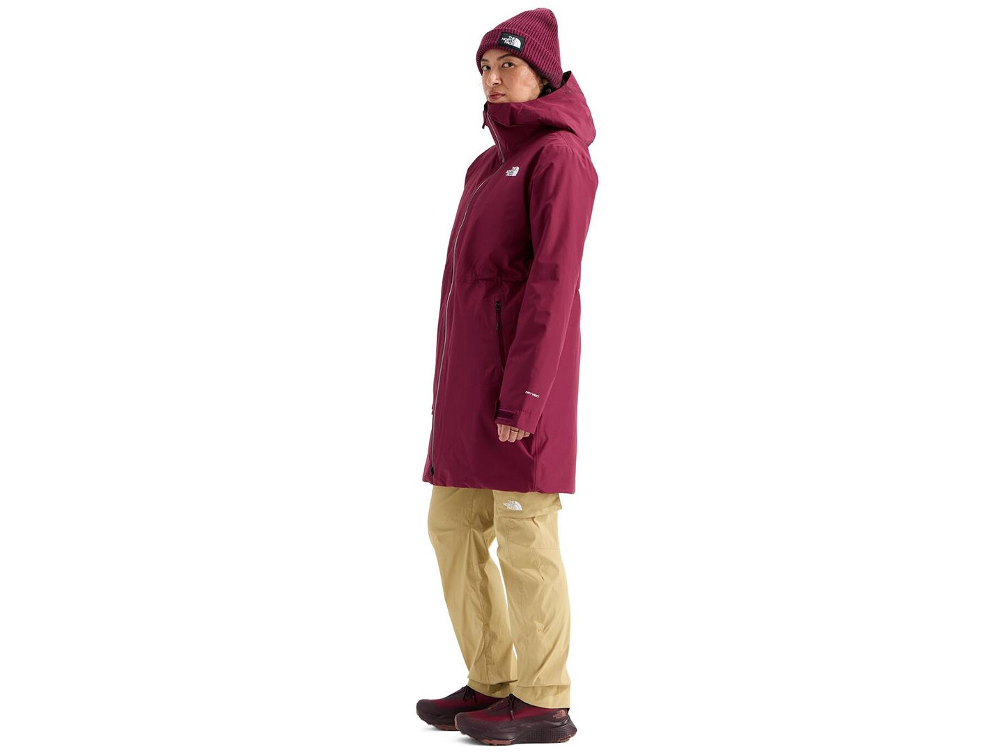 Женская куртка The North Face Hikesteller Insulated Parka, цвет: Бордовый — фото 2
