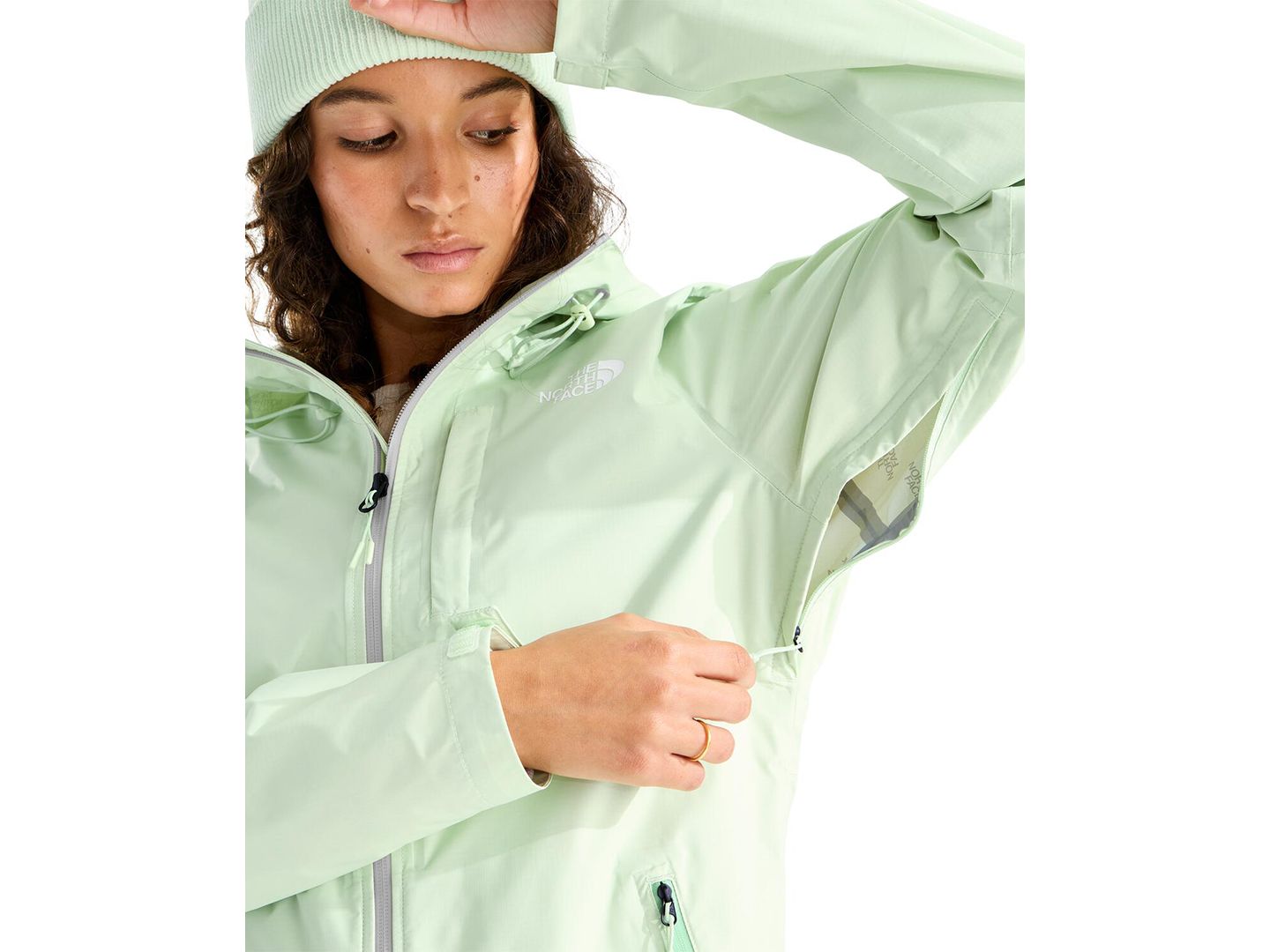 Женская куртка The North Face Alta Vista Hooded Rain, цвет: Серый — фото 14