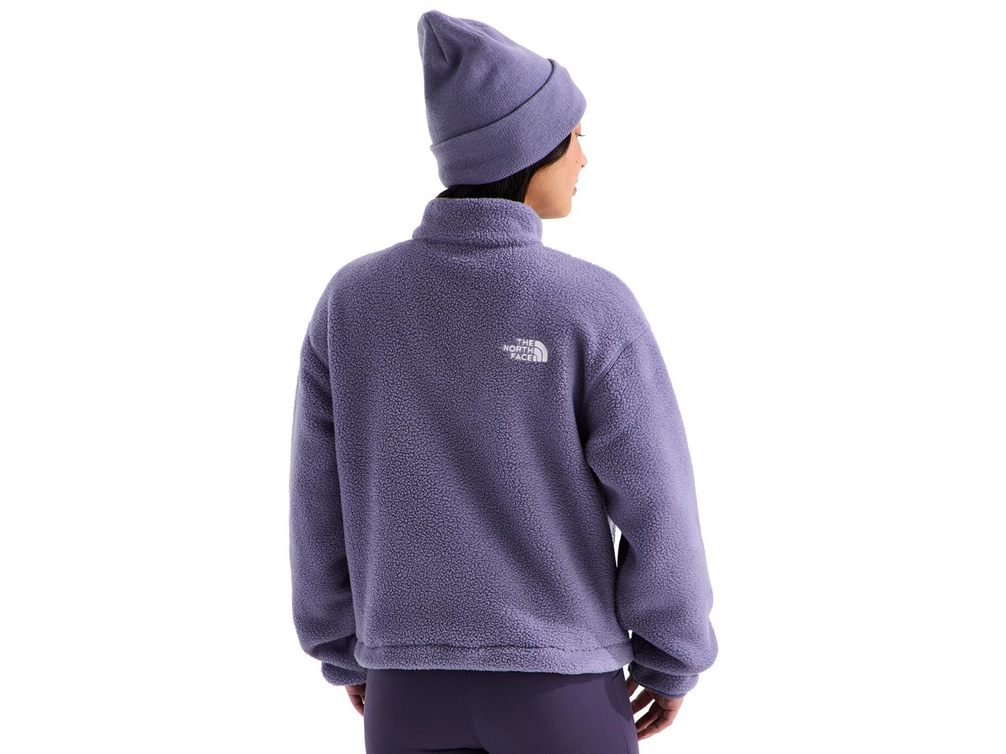 Женская флисовая куртка The North Face TNF Fleeski на молнии, цвет: Сливовый — фото 2
