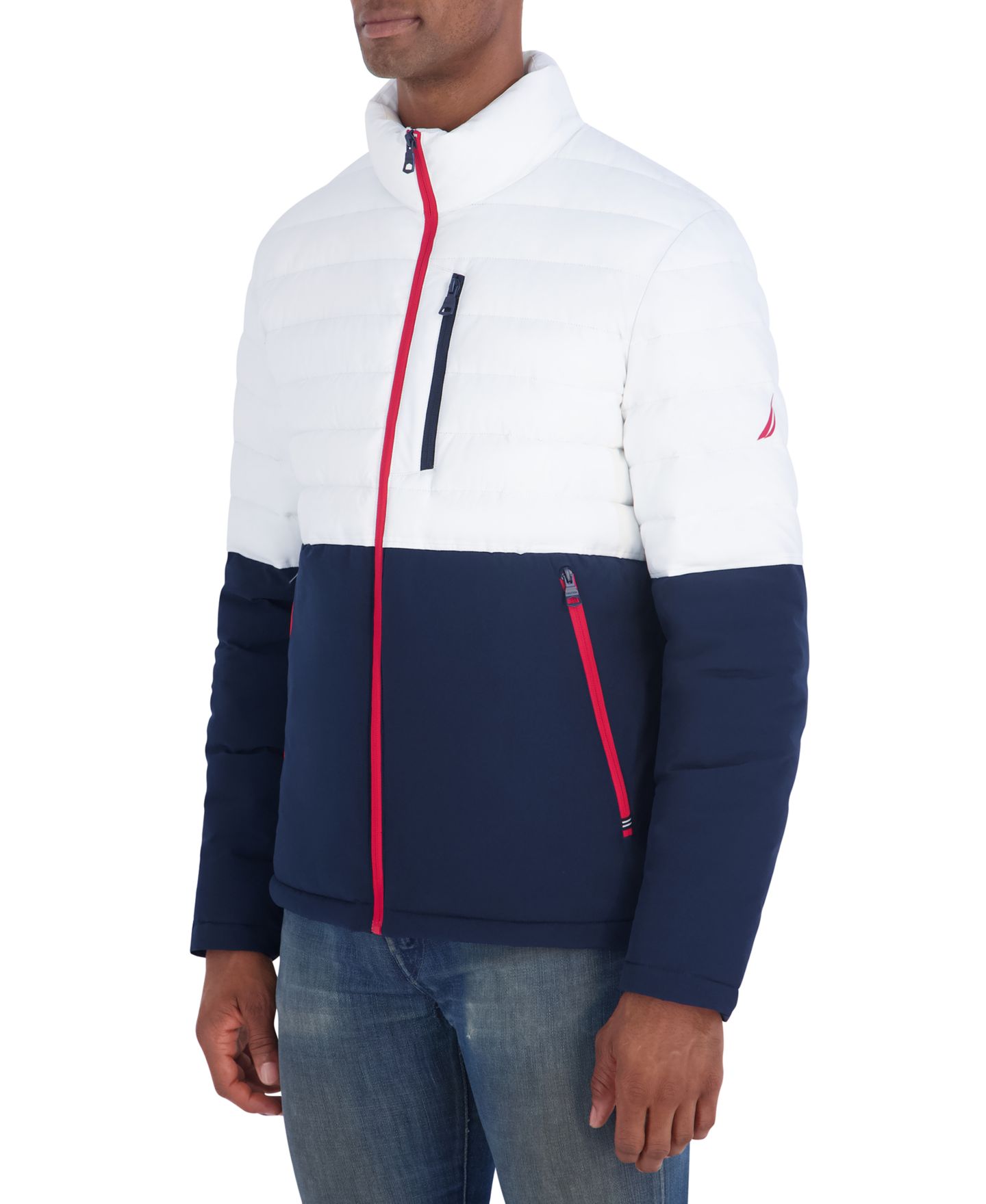 Мужская куртка Nautica Quilted Puffer, цвет: Яркий белый — фото 2