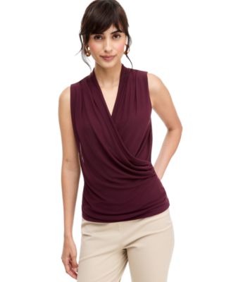 Women's Mesh Surplice Tank