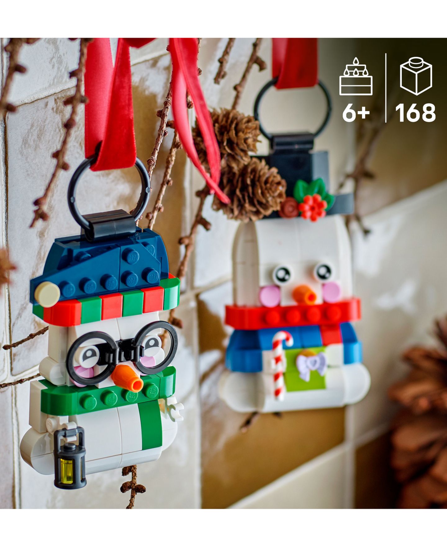 LEGO® Конструктор LEGO Snowman Ornaments 40812 «Снеговики-украшения», 168 деталей, от 6 лет — фото 5