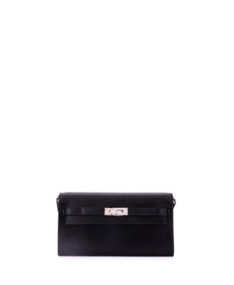 Pre-Owned Hermes Kelly To Go Wallet Box Calf