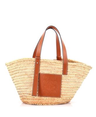 Medium Basket Tote Raffia