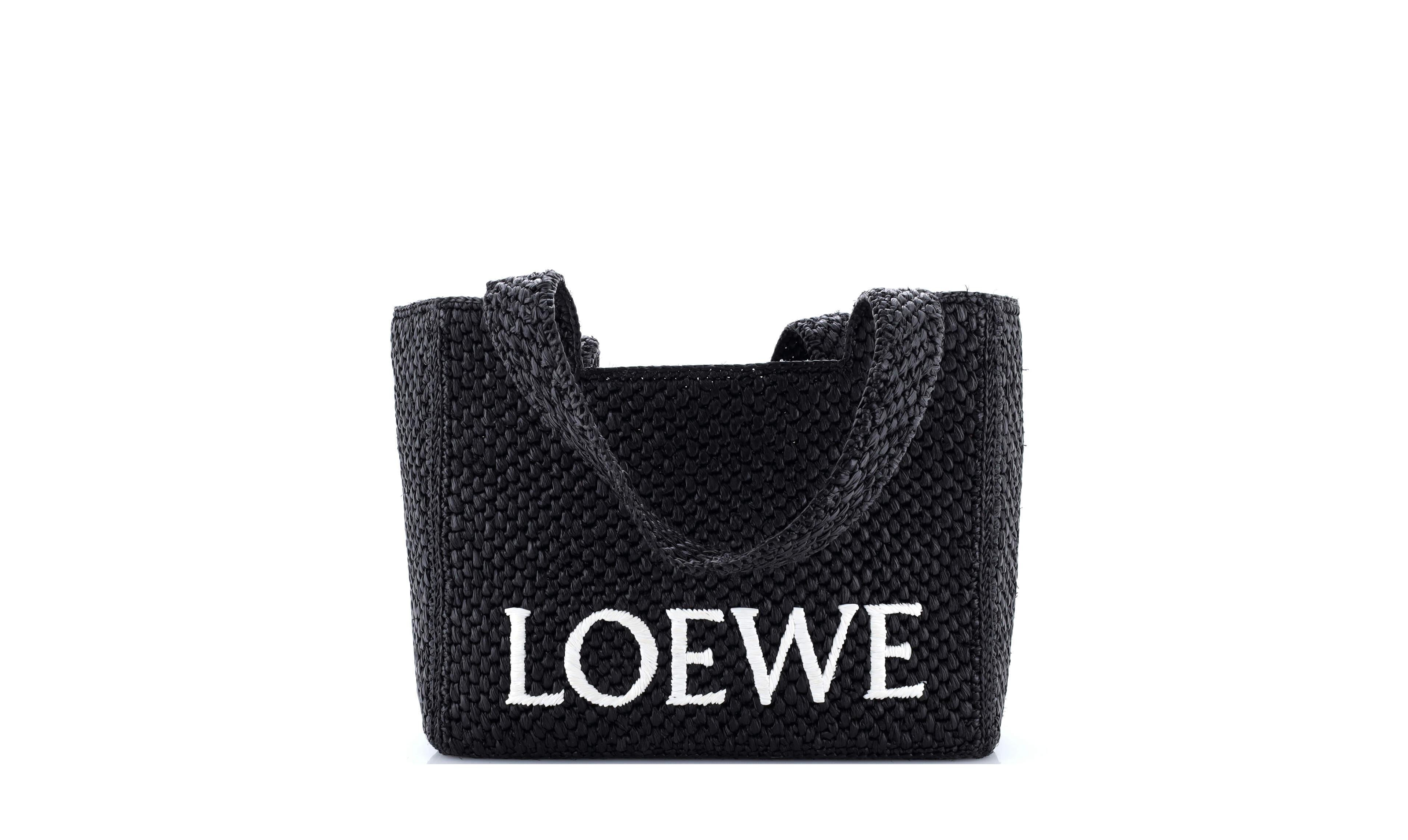 Pre-Owned Loewe Large Paula's Ibiza Logo Tote Raffia