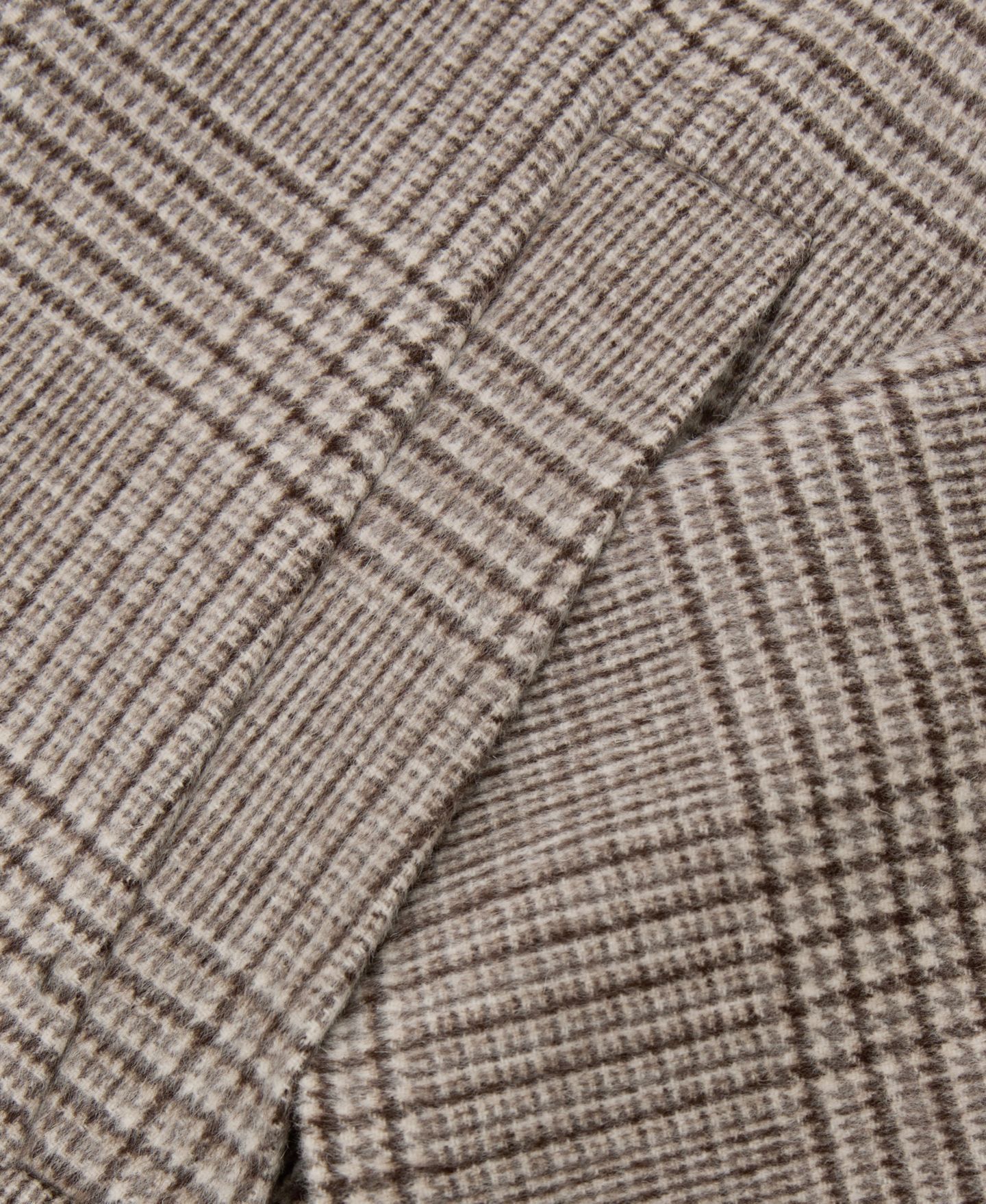 Мужское пальто REISS Morpeth Wool-Blend Prince of Wales Check Single-Breasted Overcoat, цвет: Каменный клетчатый — фото 5