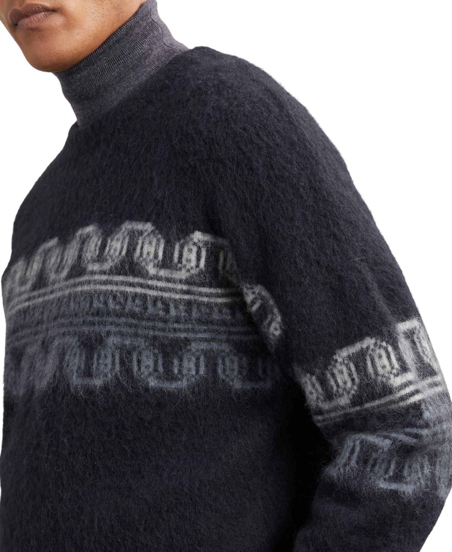 Мужской свитер REISS Lennox Fair Isle Wool-Blend, цвет: Тёмно-синий — фото 4