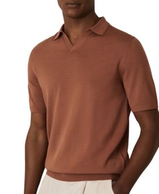 Men's Duchie Merino Wool Open-Collar Regular-Fit Polo Shirt