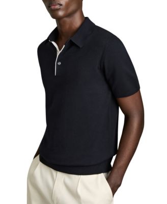 Men's Finch Slim-Fit Compact-Knit Cotton-Blend Polo Shirt