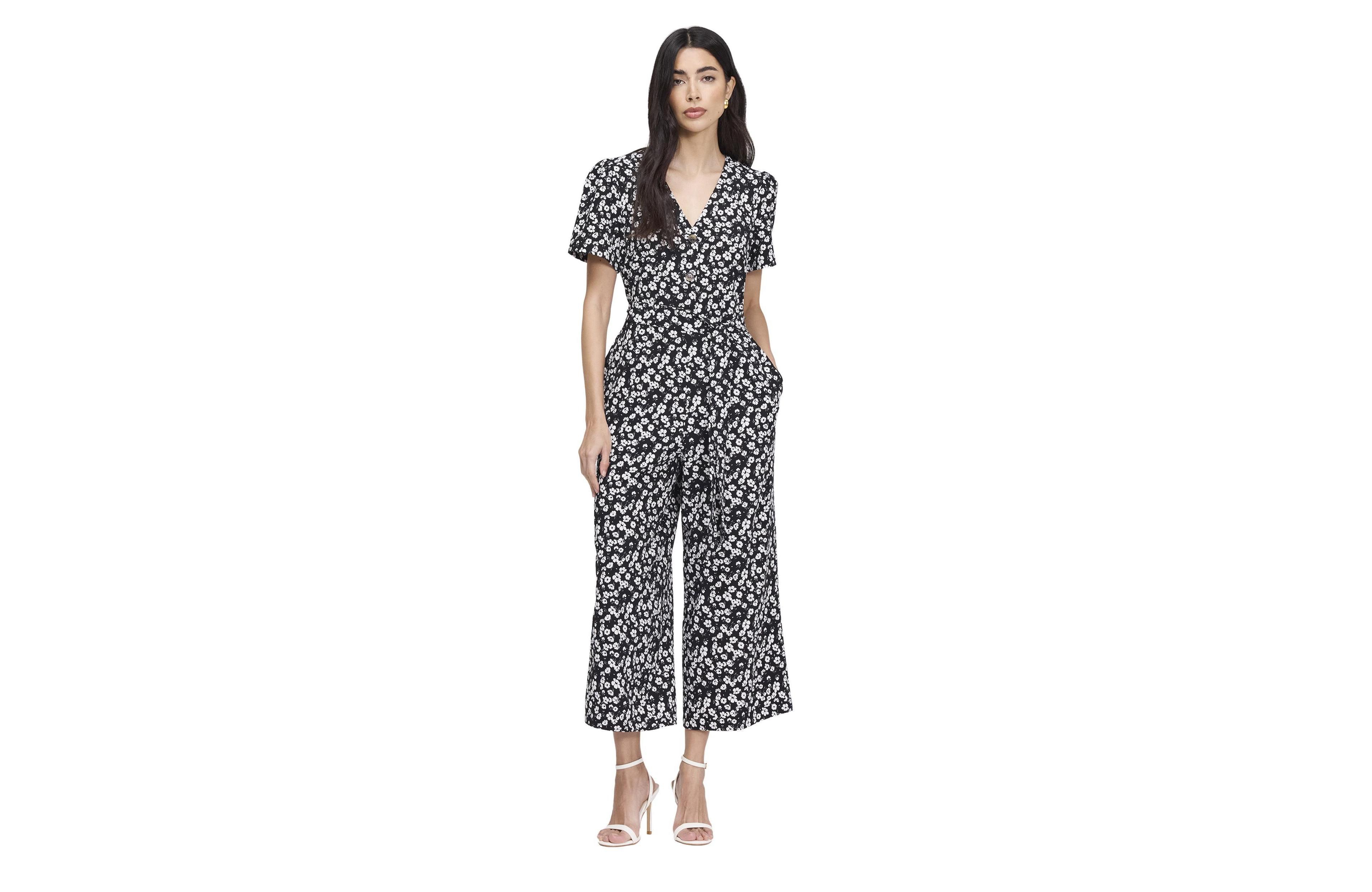Finery London Women's Uma Cropped Wide Leg Jumpsuit