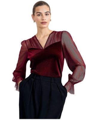 Women's Cindy Velvet Sheer Top