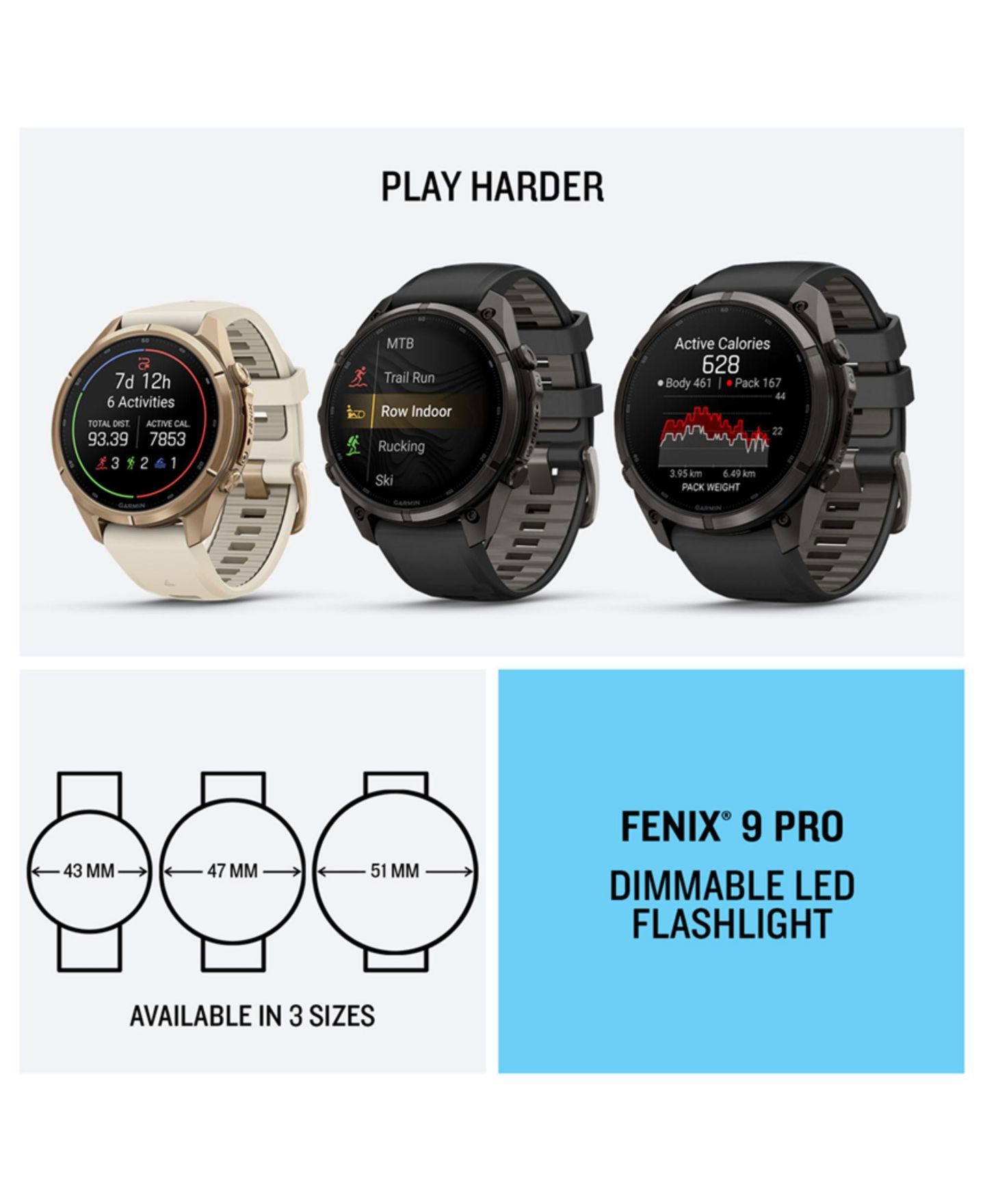 Смарт-часы Garmin Fenix 9 Pro с GPS, титан, оранжевый силиконовый ремешок, 51 мм — фото 11