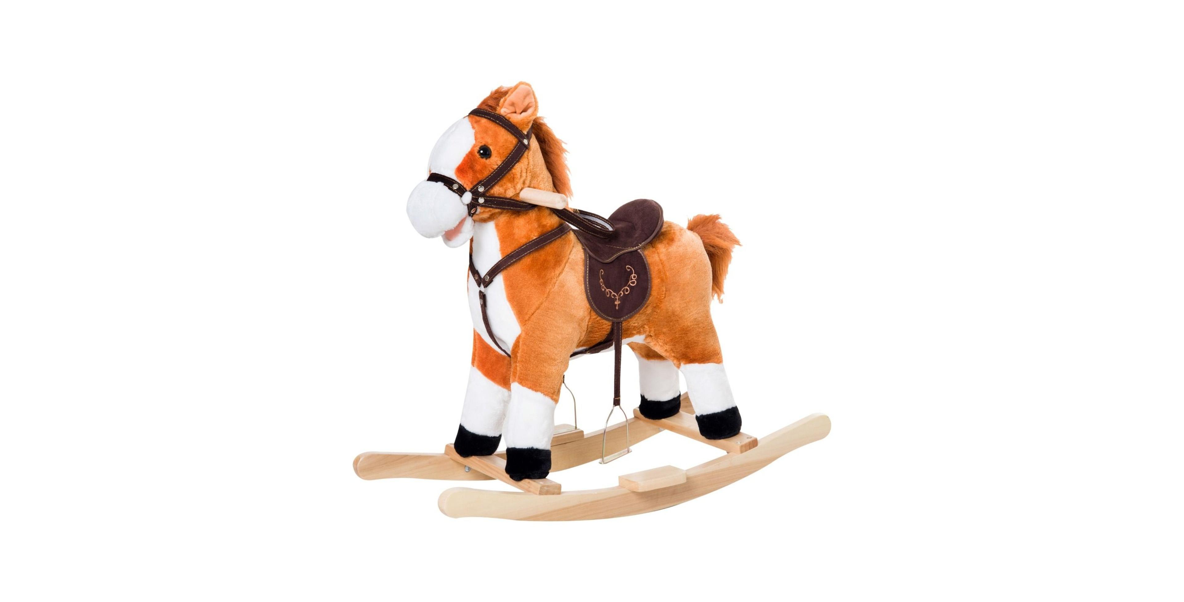 Sevorley Plush Rocking Ride-On Toy, 1 Rider, Ages 3+