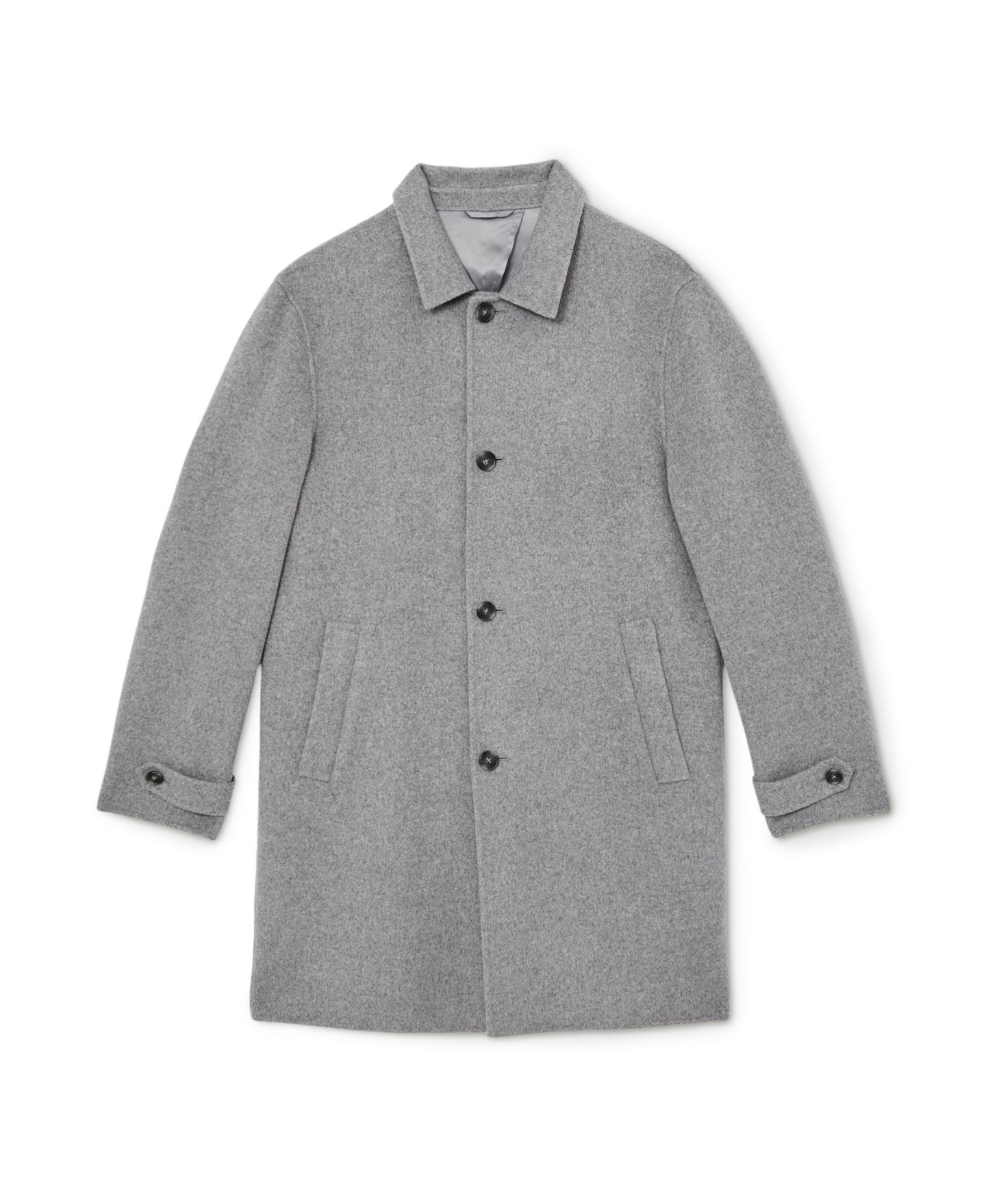 Мужское пальто REISS Squire Single-Breasted Wool-Blend Notch Lapels Overcoat, цвет: Угольный серый — фото 2
