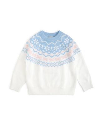 Baby Girls' Frost Fair Isle Crewneck Long-Sleeve Sweater