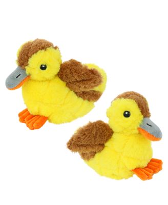 Jr Nature Duckling 2 Pack, Durable Plush Squeaky Dog Toy