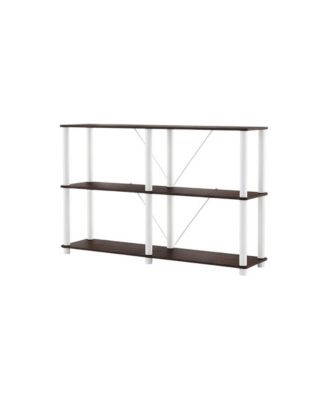 47 Inch 3-Tier Wood Open Shelf Bookcase