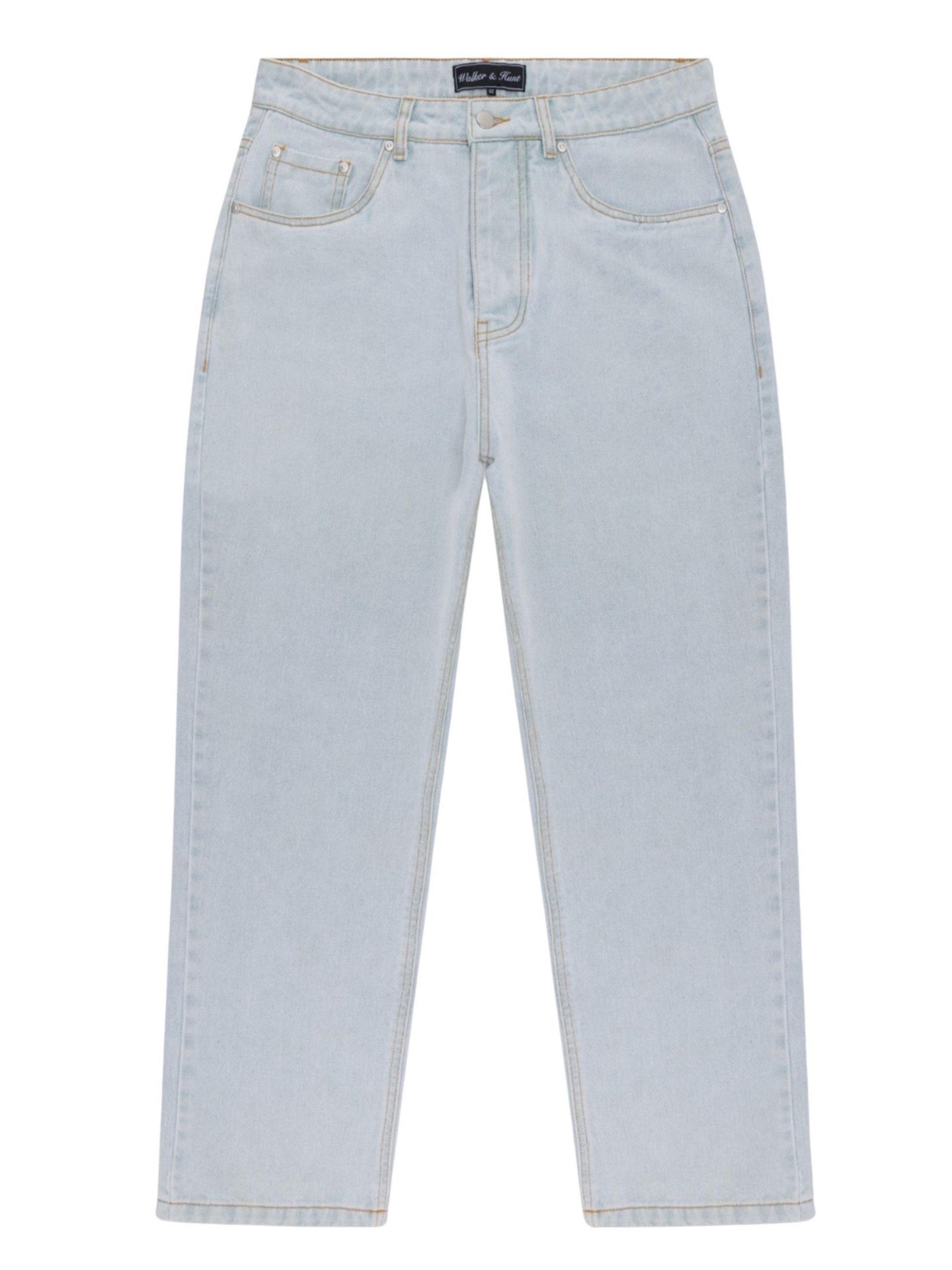 Мужские джинсы Walker & Hunt Axis Wide Leg, цвет: Кремовый варёный — фото 3