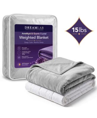 Crystal Weighted Blanket & Removable Cover, 15lbs, 48" x 72"