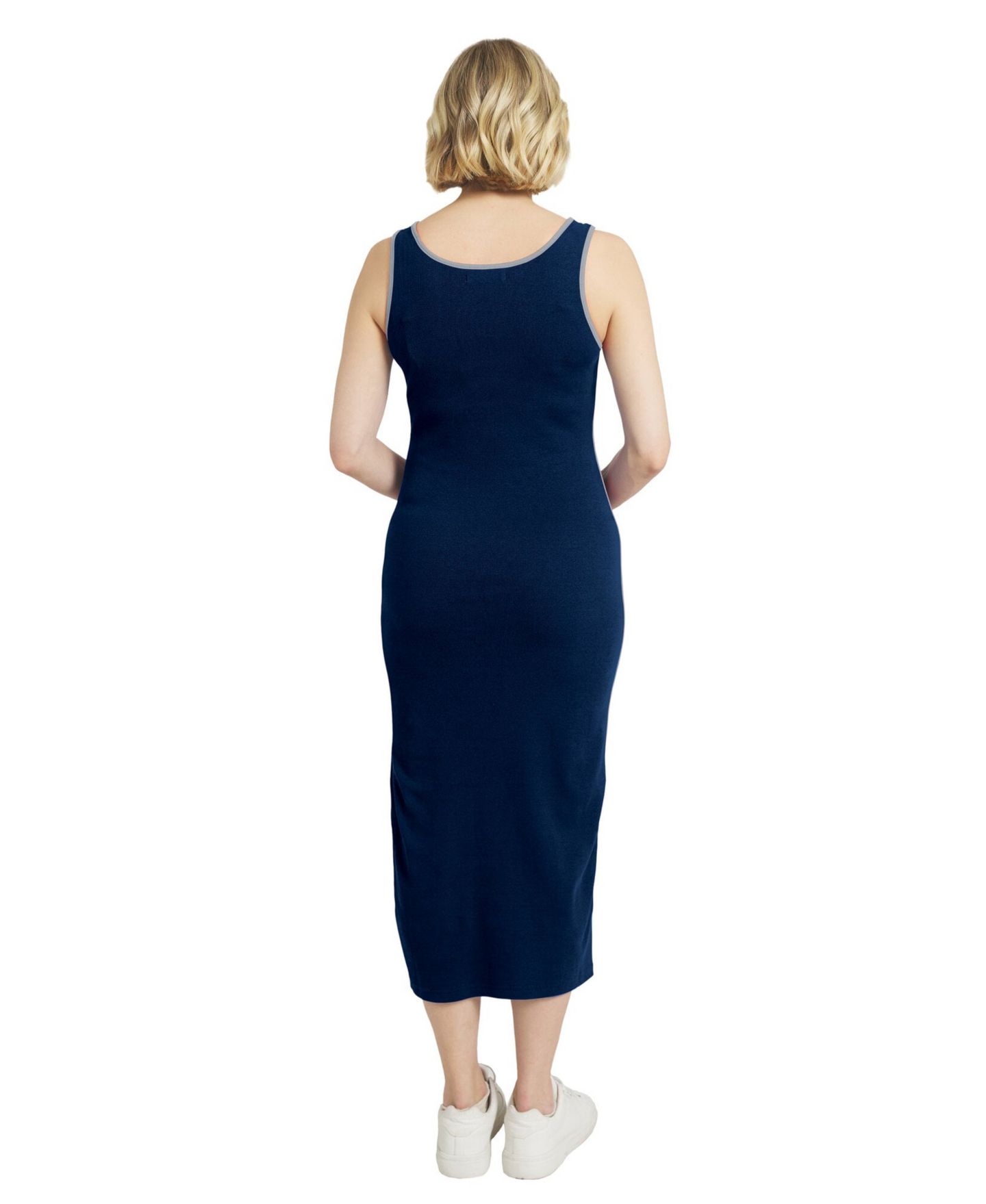 Женское платье WEAR by Erin Andrews Navy Dallas Cowboys Ribbed Tank Dress — фото 2
