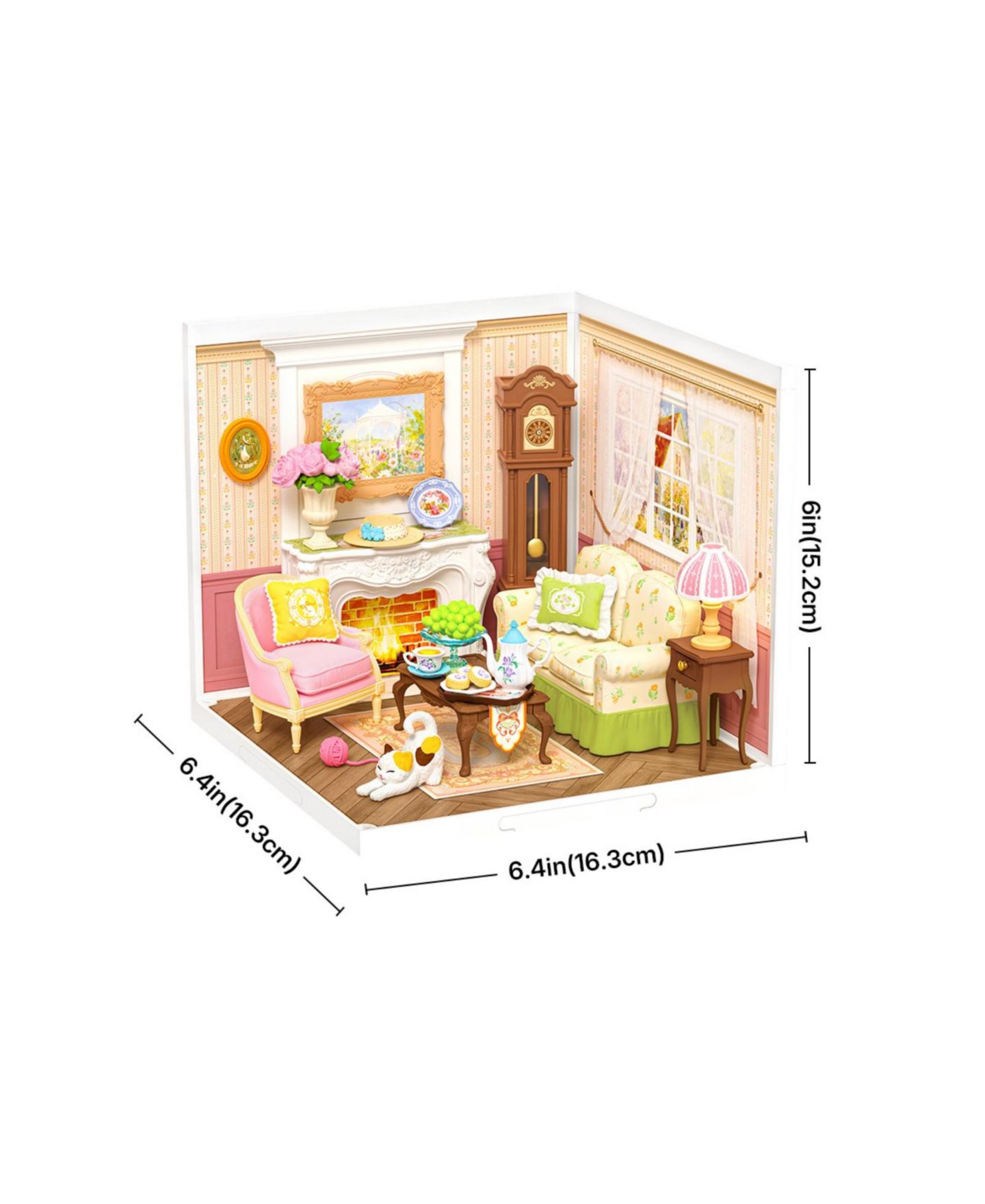 Детский конструктор Robotime Holiday Tea Time LED Lights DIY Miniature House Building Set, Ages 14+ — фото 2