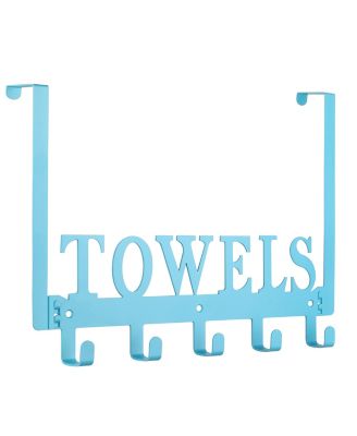 5 Hooks Over Door Hooks Towel Rack Bathroom Hardware Bedroom Cabinet Metal