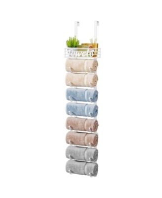 9 Tier Towel Rack Over Door Wall Mount Organizer Hardware