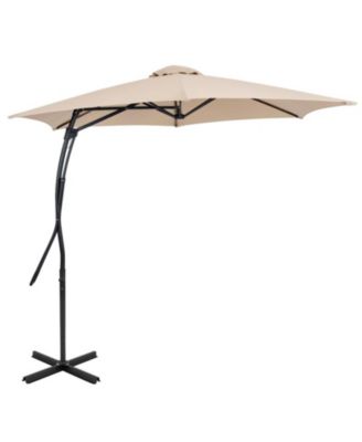 9 FT Cantilever Umbrella with Cross Base Smooth Handle and Heavy Duty Frame