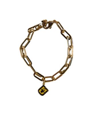 Gold-Tone University Of Missouri MU Paper Clip Chain Lobster Clasp Bracelet