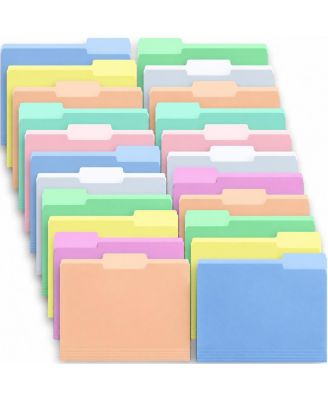 1/3 Cut Tab Letter Size File Folders Bulk Premium Thick Paper Office School Organization