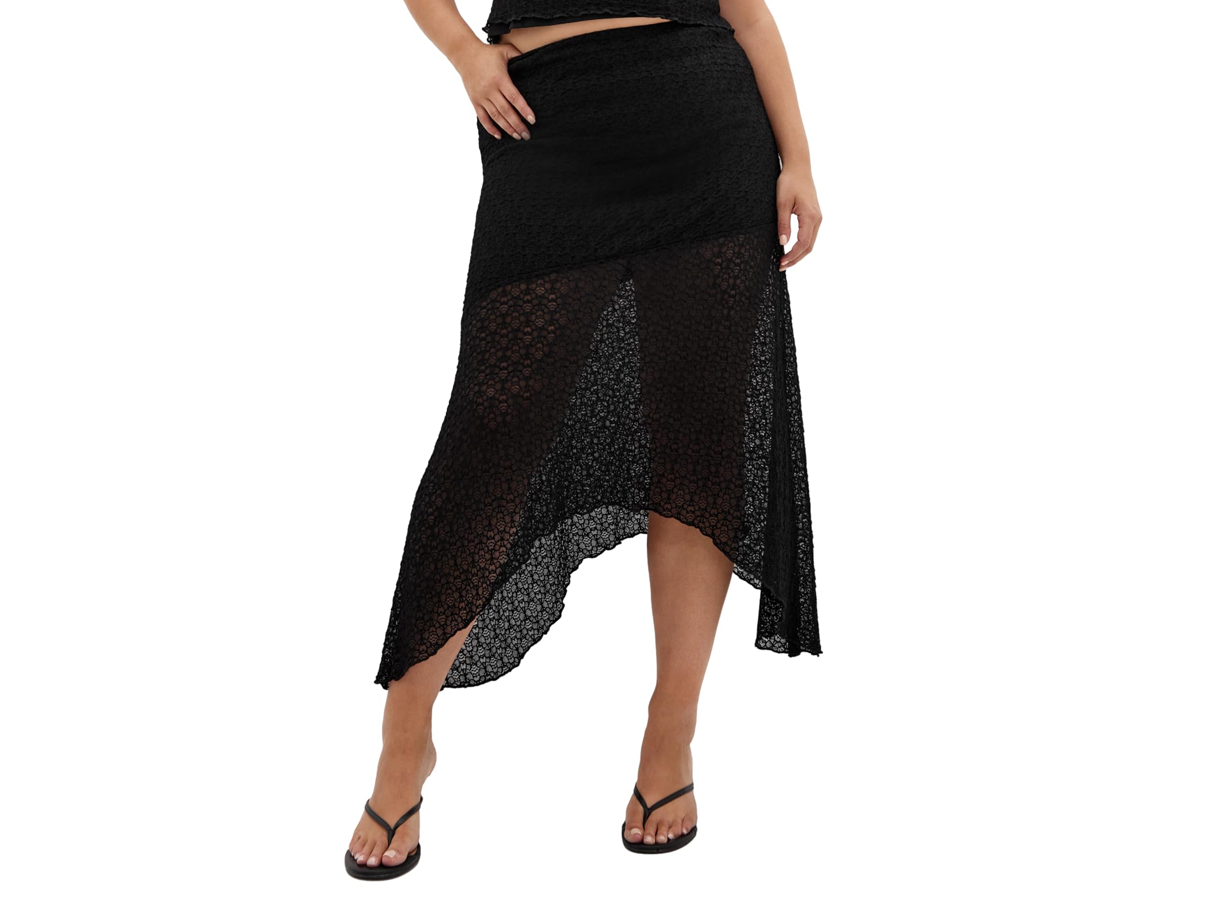 City Chic Women's Brie Lace Knit Skirt