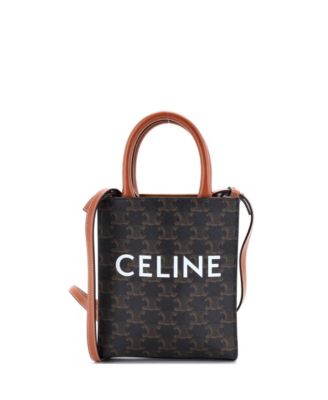 Mini Vertical Cabas Tote Triomphe Coated Canvas