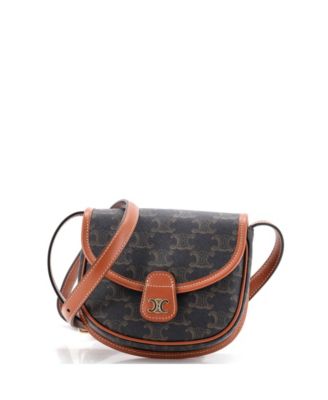 Mini Besace Flap Bag Triomphe Coated Canvas