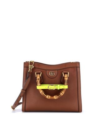 Small Diana NM Bamboo Handle Tote Leather