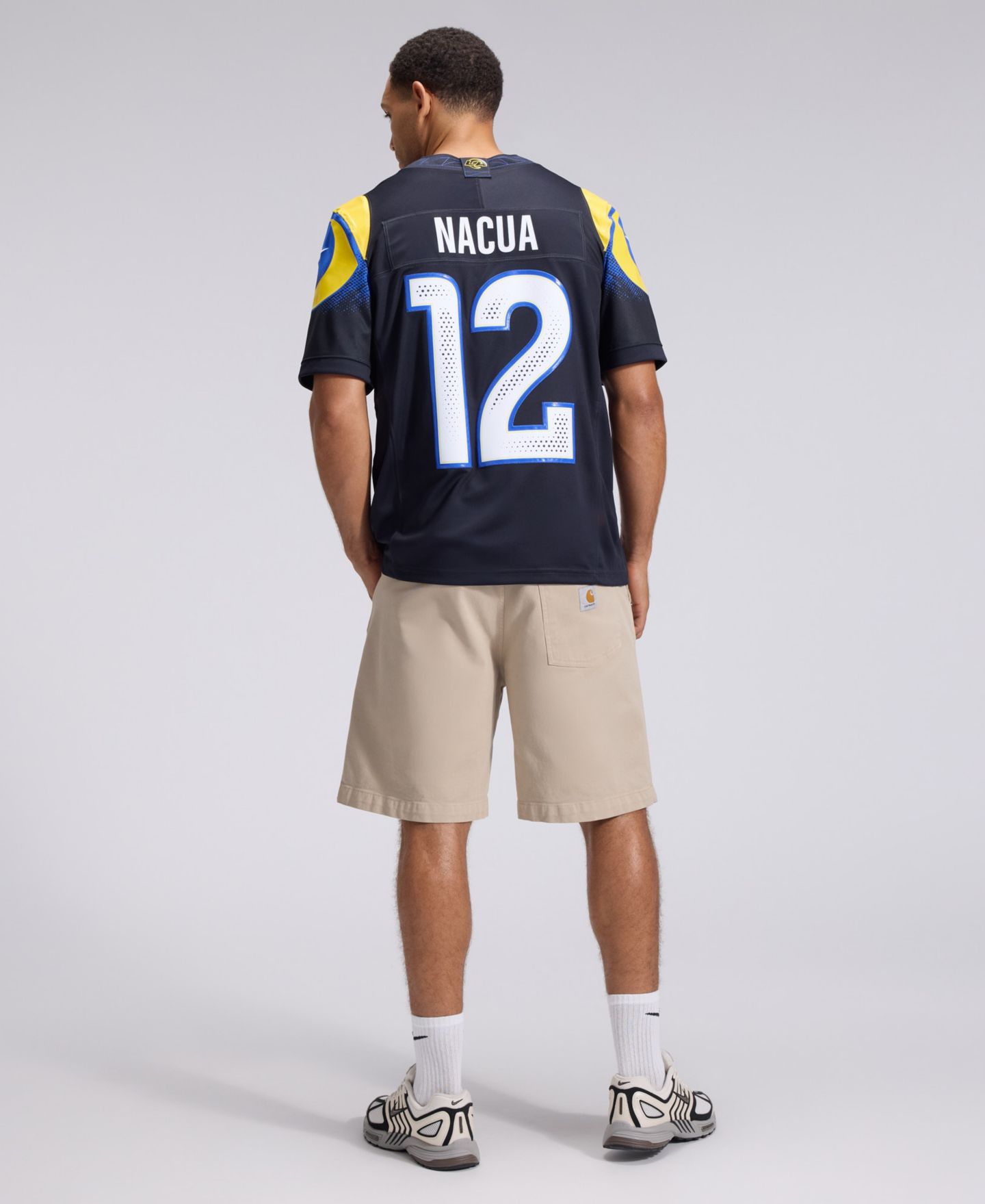 Мужской топ Nike Puka Nacua Dark Blue Los Angeles Rams Rivalries Collection Stitched Limited Jersey — фото 5
