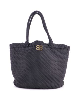 Large Shoelace Tote Woven Fabric