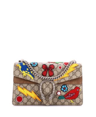 Small Dionysus Bag Embellished GG Coated Canvas