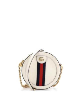 Mini Ophidia Round Shoulder Bag Leather